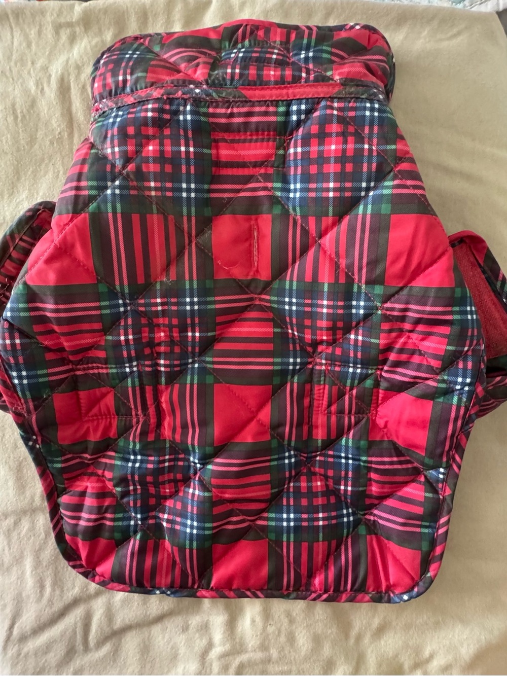 St. John’s Bark Quilted Plaid Dog Coat – Size S